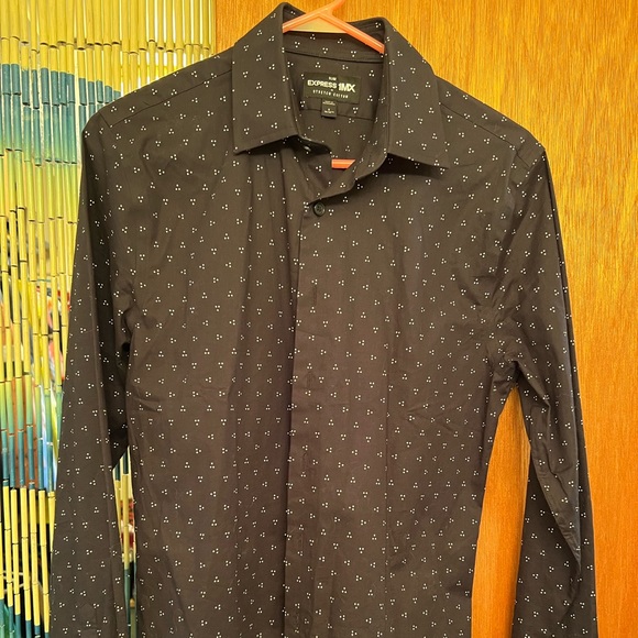 Men’s Express dress shirt Black Extra Small Extra Slim - Picture 1 of 1